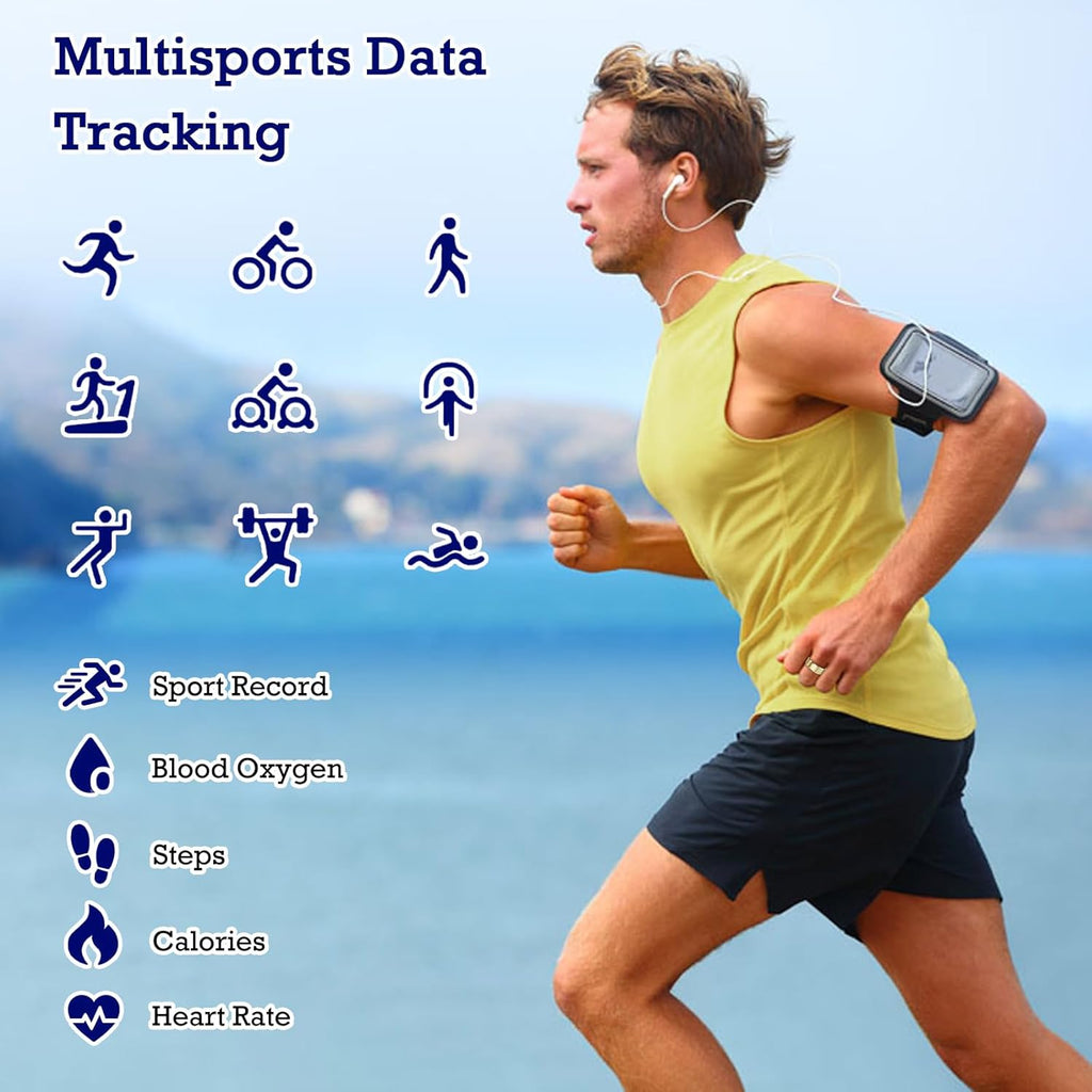 Revolutionary Smart Health Monitoring Ring - Track Sleep, Heart Rate & Fitness with Waterproof Design and Air Gesture Control