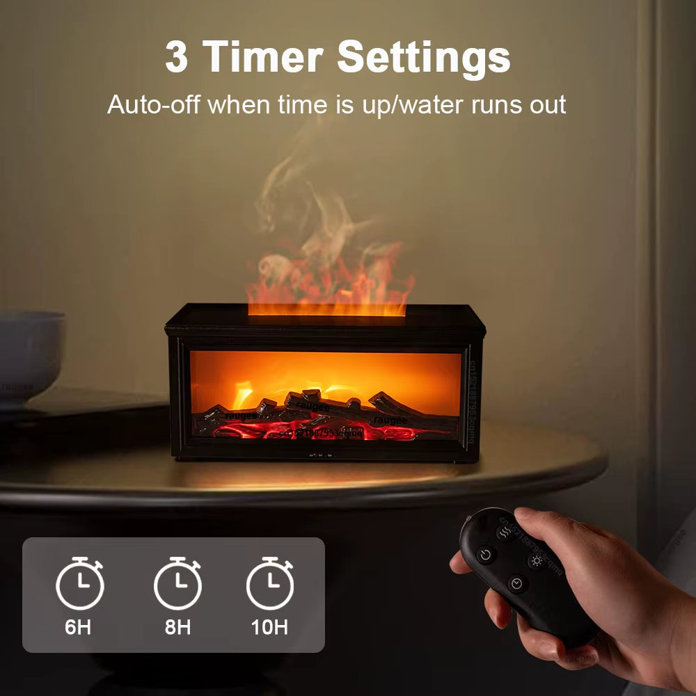 Transform Your Space with the Aroma Air Humidifier: A Stylish Flame Effect Essential Oil Diffuser with Remote Control